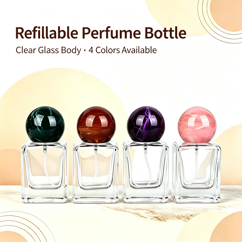 Perfume Fragrance Difference - 30ml Square Glass Perfume Bottles Portable
